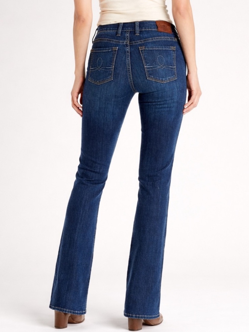 Lucky Brand Sofia Bootcut Jeans Classic Blue Stretch Mid-Rise Size 12 NWOT